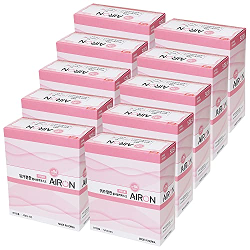 MEDIK KF94マスク AIRON 500枚 使い捨て 不織布 4層構造立体マスク PM2.5 飛沫 花粉 ホワイト MCH-KF94-BP500