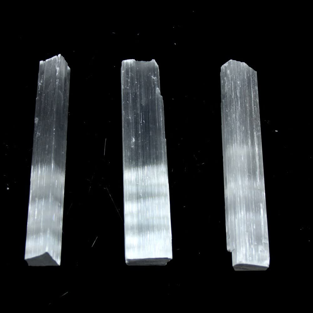 AXHNGUQB DS 5pcs Natural Selenite Stick Wand Rough Crystal Stone Crystal Home Decoration Full of texture