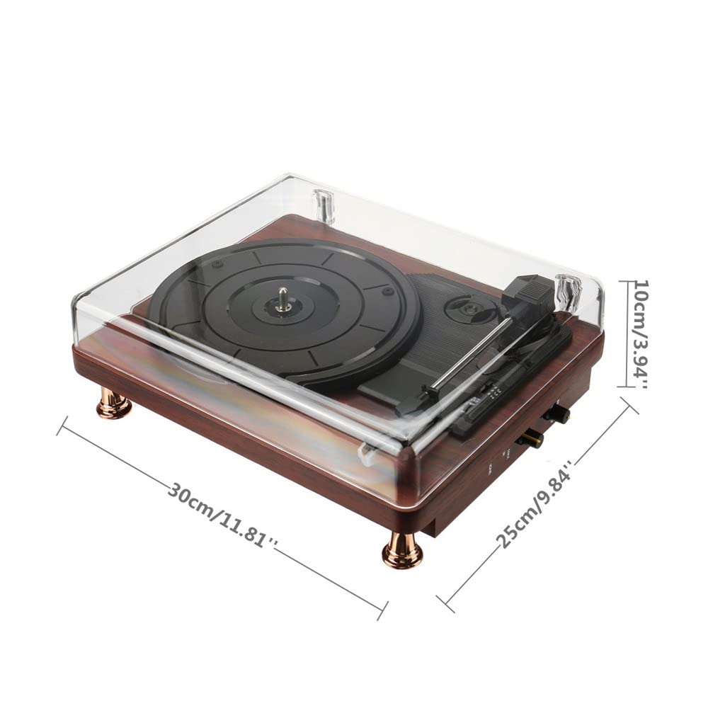 Giradischi Lettore Musicale Giradischi in Vinile Altoparlanti Bluetooth Grammofono Vintage Giradischi per Dischi a 33/45/78 Giri