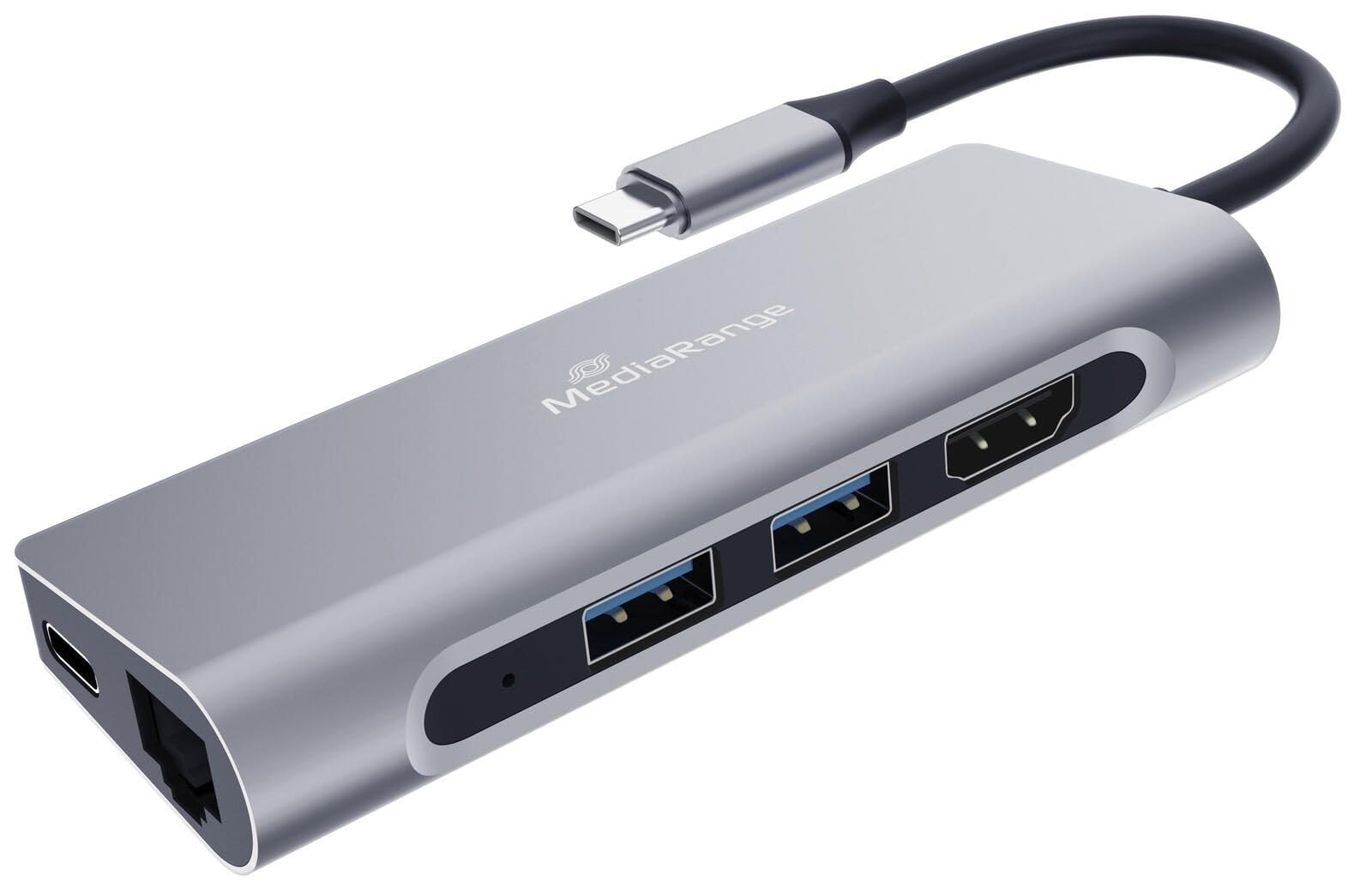 Medion Mediarange Usb Type-C 7 In 1 Multiport AdapterSilver from B&Q