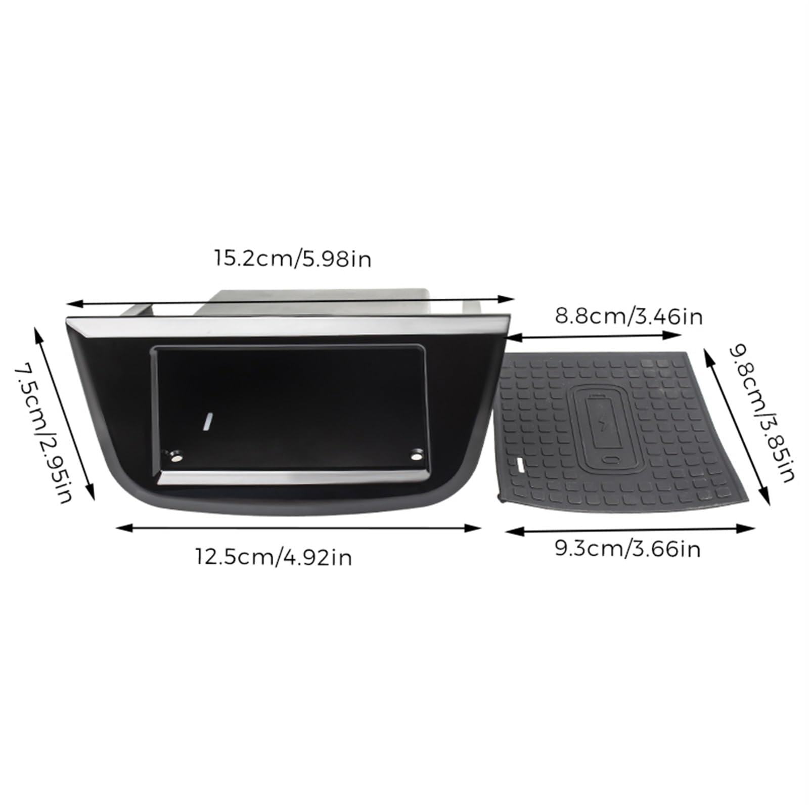 Cargador de teléfono inalámbrico for CAYENNE, 2015-2019, almohadilla de carga inalámbrica for consola central, accesorio compatible con todos los teléfonos habilitados for QI Almohadilla de car