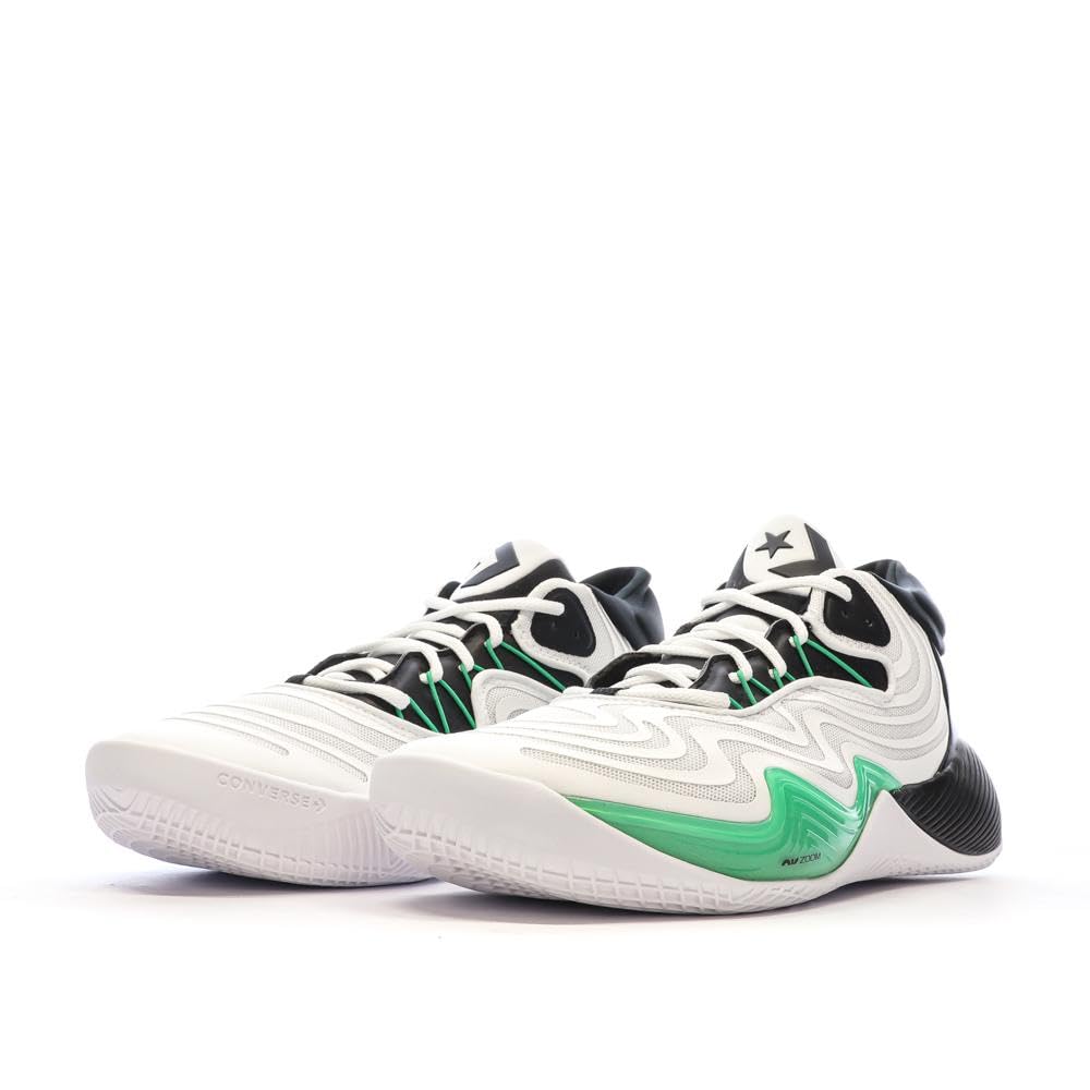 Converse Scarpe da Basket Bianco/Nero/Verde Uomo All Star Shift
