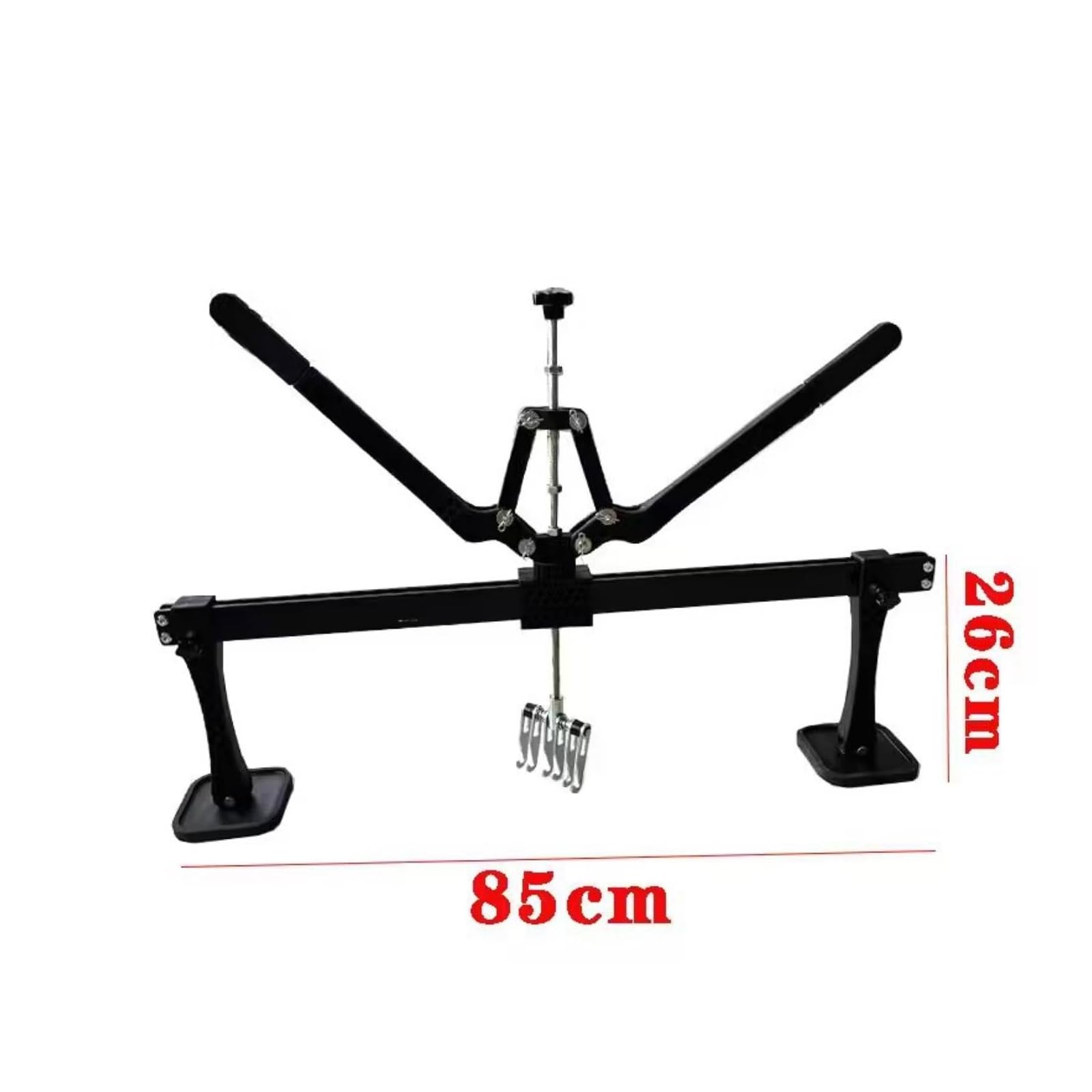 Attrezzo Tirabozzi per Auto con Vite, Struttura Di Trazione Regolabile Con Doppie Impugnature Per Riparazione Delle Ammaccature, Lunghezza 85 Cm, Altezza 26 Cm, Peso 3 Kg, Nero