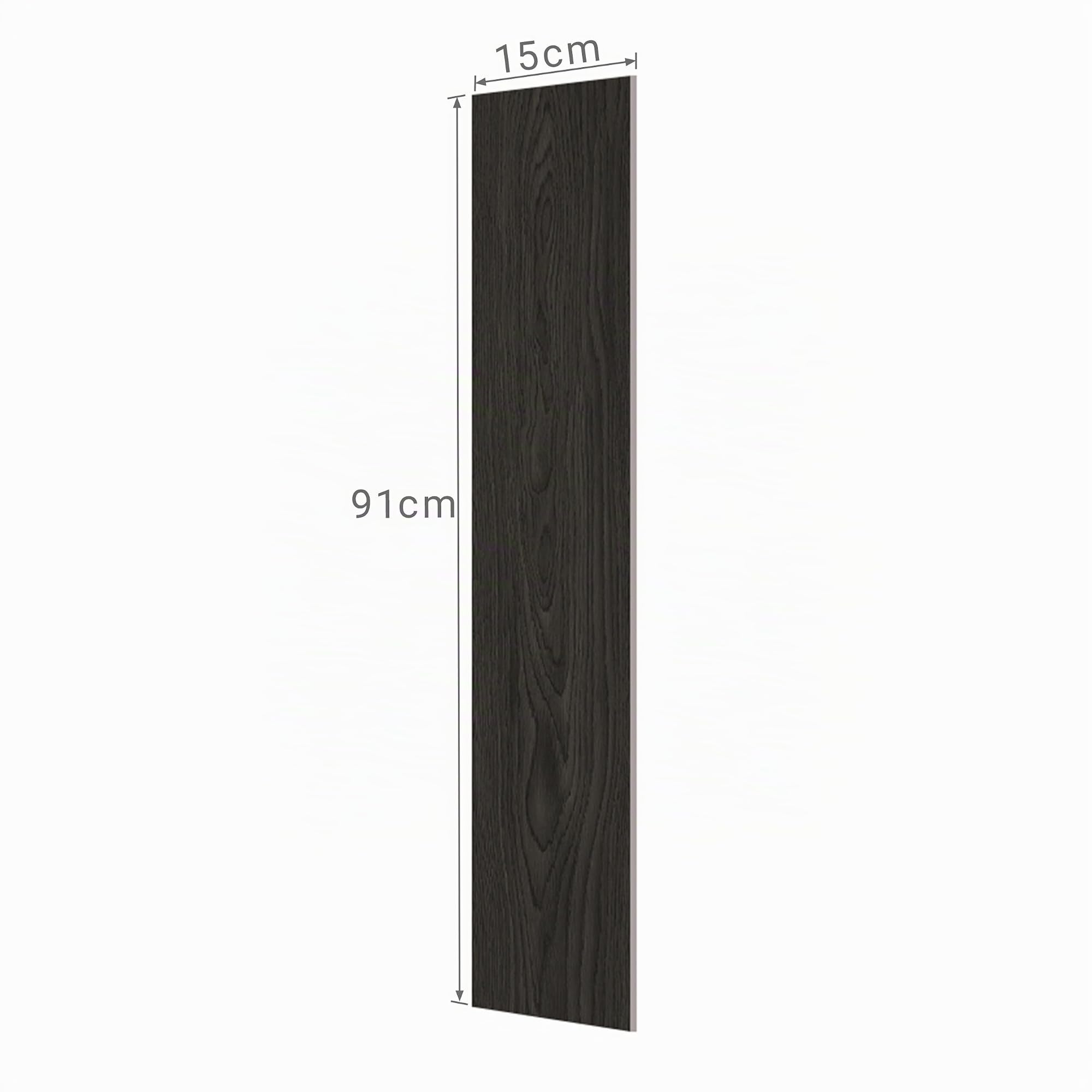 Revêtement de Sol PVC Relaxdays Autocollant, 5 m²/36 pièces, Bois, Salle de Bain, Cuisine, Dalles 91 x 15 cm, Gris foncé