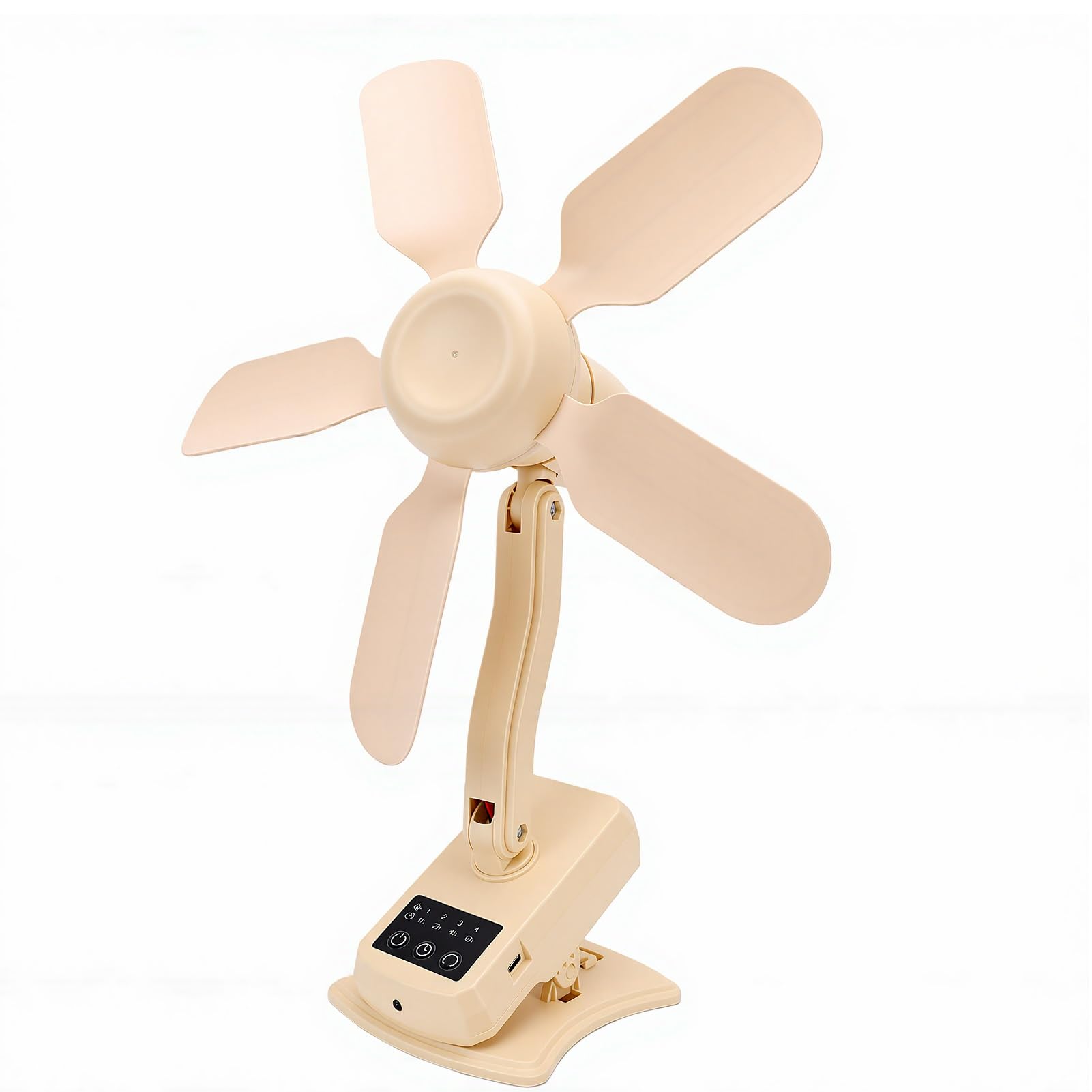Ventola con Clip, Ventola con Clip Oscillante Ricaricabile Tramite USB con a 3 velocità, Telecomando, Ventilatori Personali da Scrivania con per Montaggio a Parete