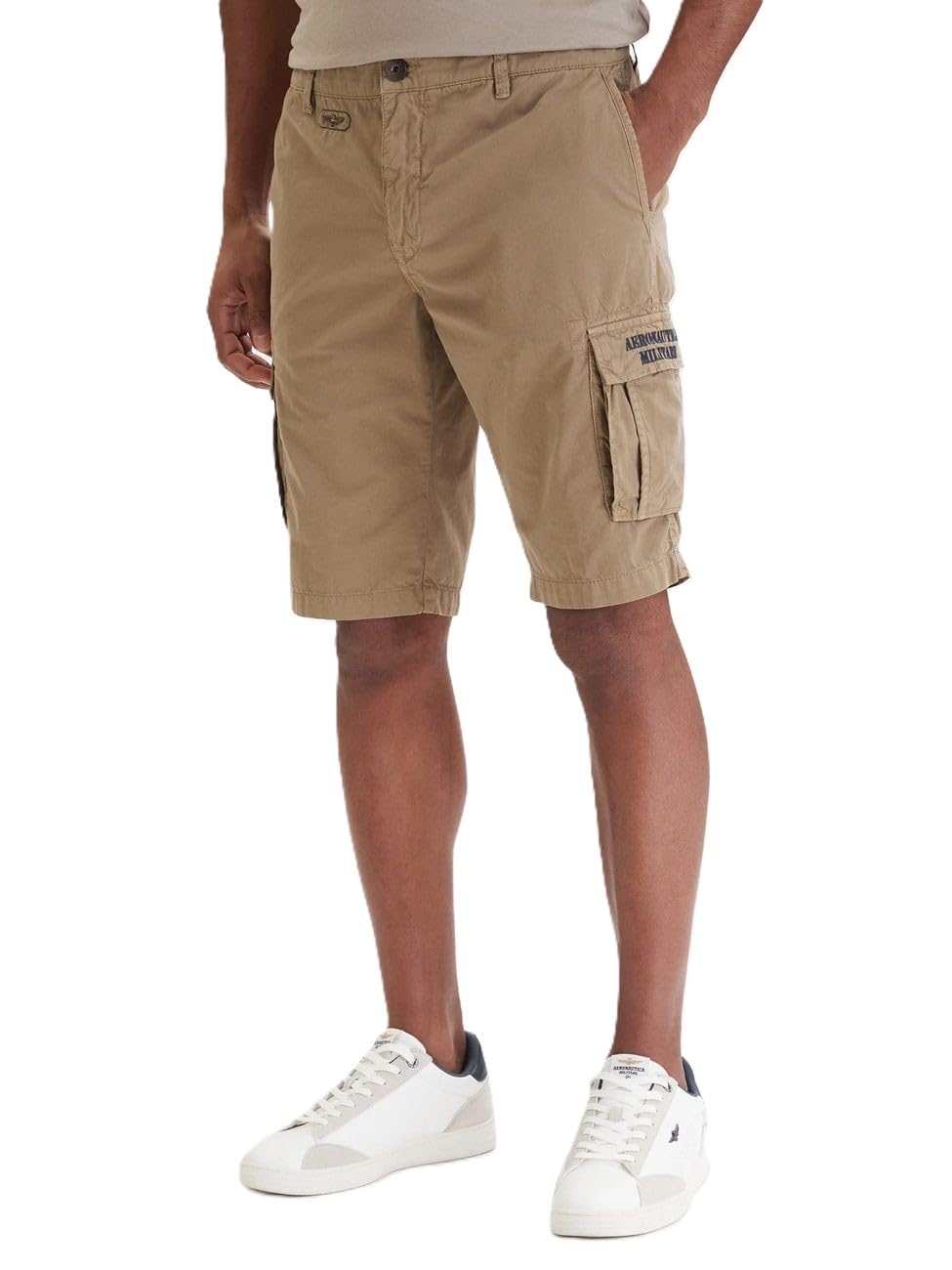 Aeronautica Militare Bermuda cargo in gabardina di cotone 261BE0066UCT01122 8057630683754-52