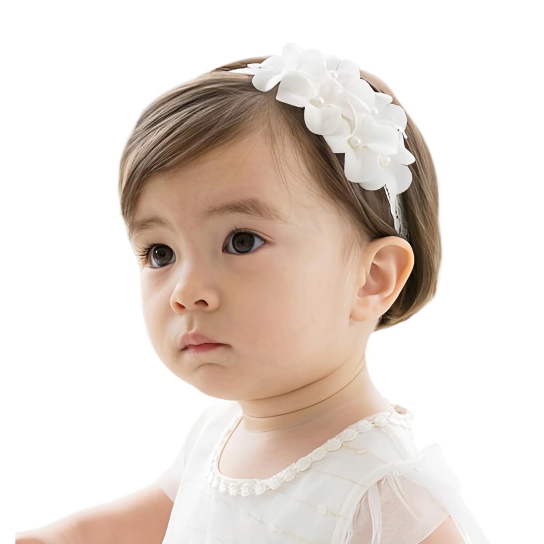 Bébé Bandeaux, bandeau de baptême pour bébé fille, bandeau élastique pour fille, Bandeaux Accessoires, pour fille, bébé, fille, enfant en bas âge(B)