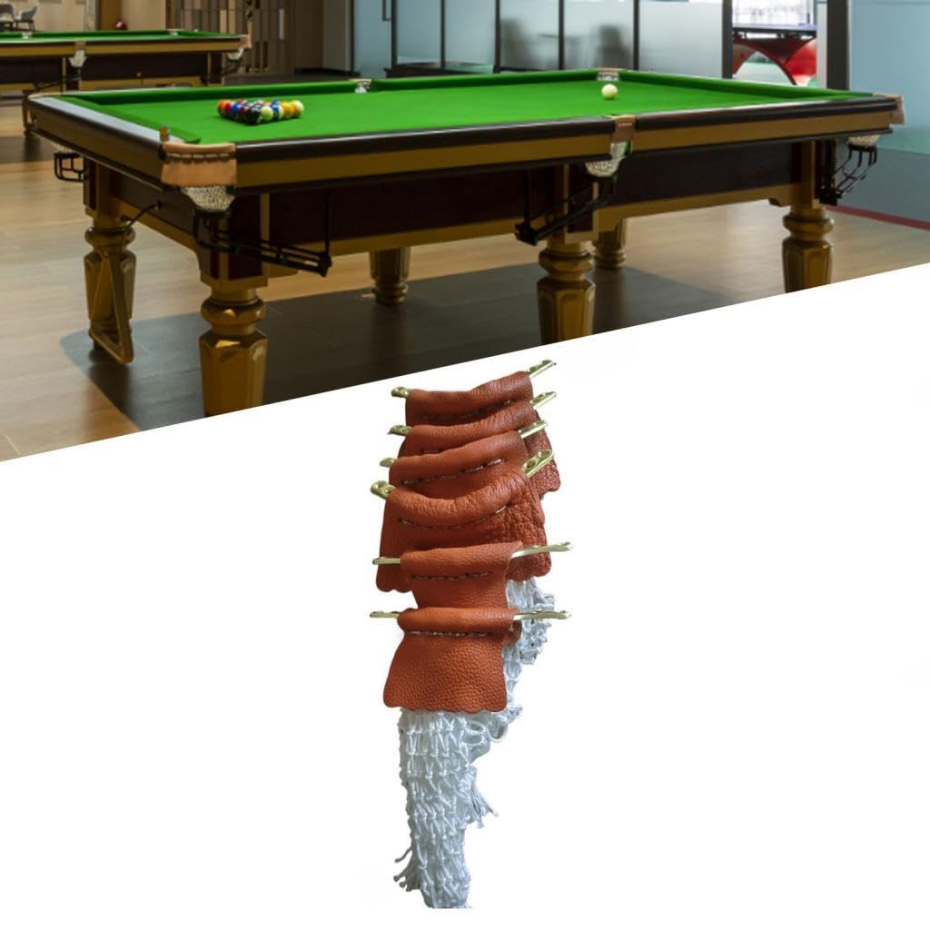 Baoblaze Snooker-Taschennetze, Billardtisch-Taschennetz-Ersatz, robuste Snooker-Tisch-PU-Ledertaschen
