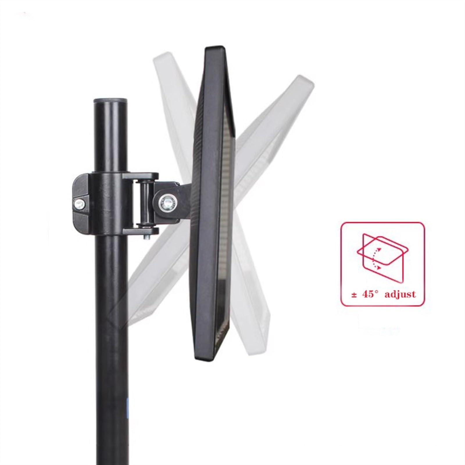 Bureau Support de moniteur simple adapté à la plupart des écrans de 14 à 32 pouces, support de moniteur autonome en acier, support de bureau réglable for moniteur pouvant supporter jusqu'à 18,7 lb, su