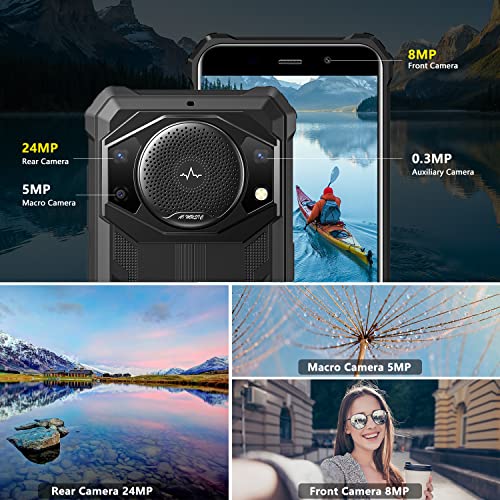 Fossibot Rugged Smartphone, 10600Mah Battery, Android 12 7+64Gb Rugged Phone, 24Mp Rear Camera, 5.45" Hd+ Compactness Cell Phone, 3.5W Loud Speaker, Ip68 Waterproof Unlocked Phone, Dual Sim 4G, Otg #TOP5