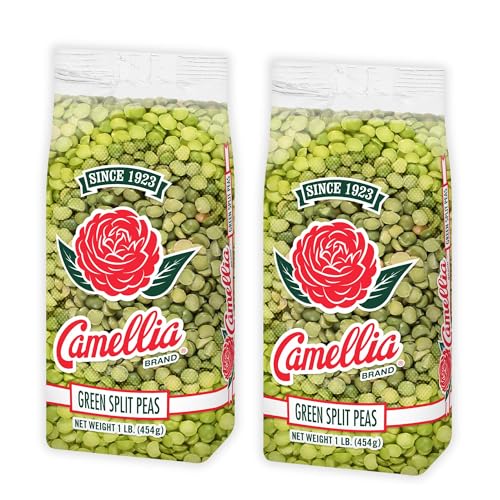 Image of Camellia Brand Dried Green Split Peas - Premium Non-GMO Split Peas for Hearty Split Pea Soup, Stews, Purees, and Plant-Based Meals - Gluten-Free, High Protein, Vegan & Vegetarian Friendly, 1 Pound (Pack of 2)