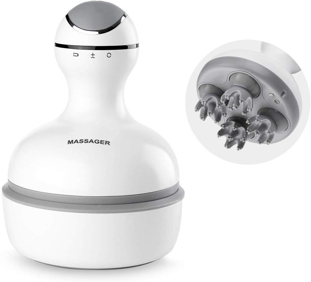 ROYAL POLAR Electric Scalp Massager Portable Head Massager Handheld with Tissue Kneading 84 Nodes Gifts Idea Stress Release Full Body Massage for Muscles Back Shoulder Calf Pain