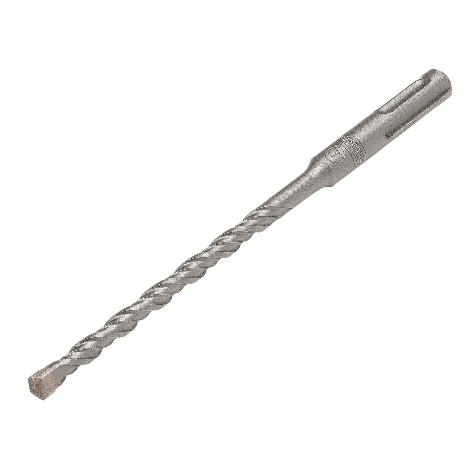 Draper SDS Plus Drill Bit, 7.0 x 160mm - 13645 - Tungsten Carbide Tip, Double Flute, for Concrete Masonry, Brick, Stone, Granite