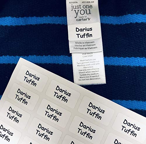 120 Washable Clothing Stickers/Name Labels - No-Iron Stick-ons for School Children, Care Homes, Day Care, Nursery