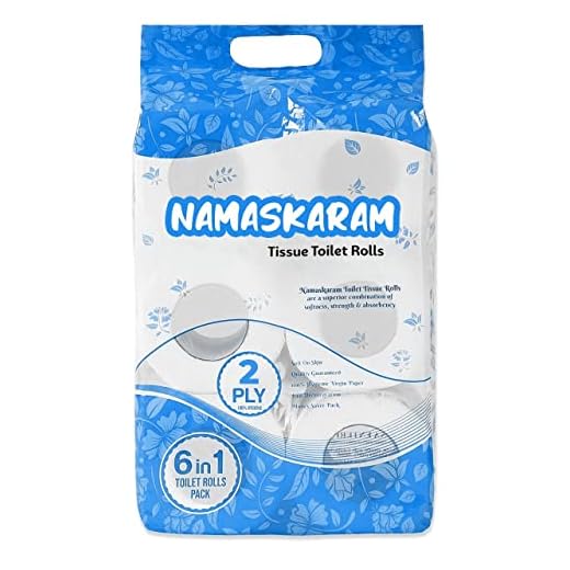 Namaskaram Toilet Tissue Paper(2 Ply) 6 Rolls in 1 Pack (Super Saver), 1500 Sheets