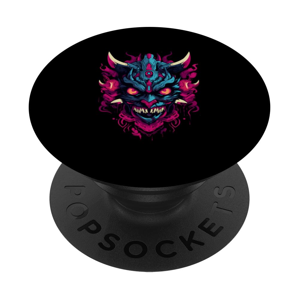 Japanese Oni Akuma Mask Demon Bushido Samurai PopSockets Swappable PopGrip