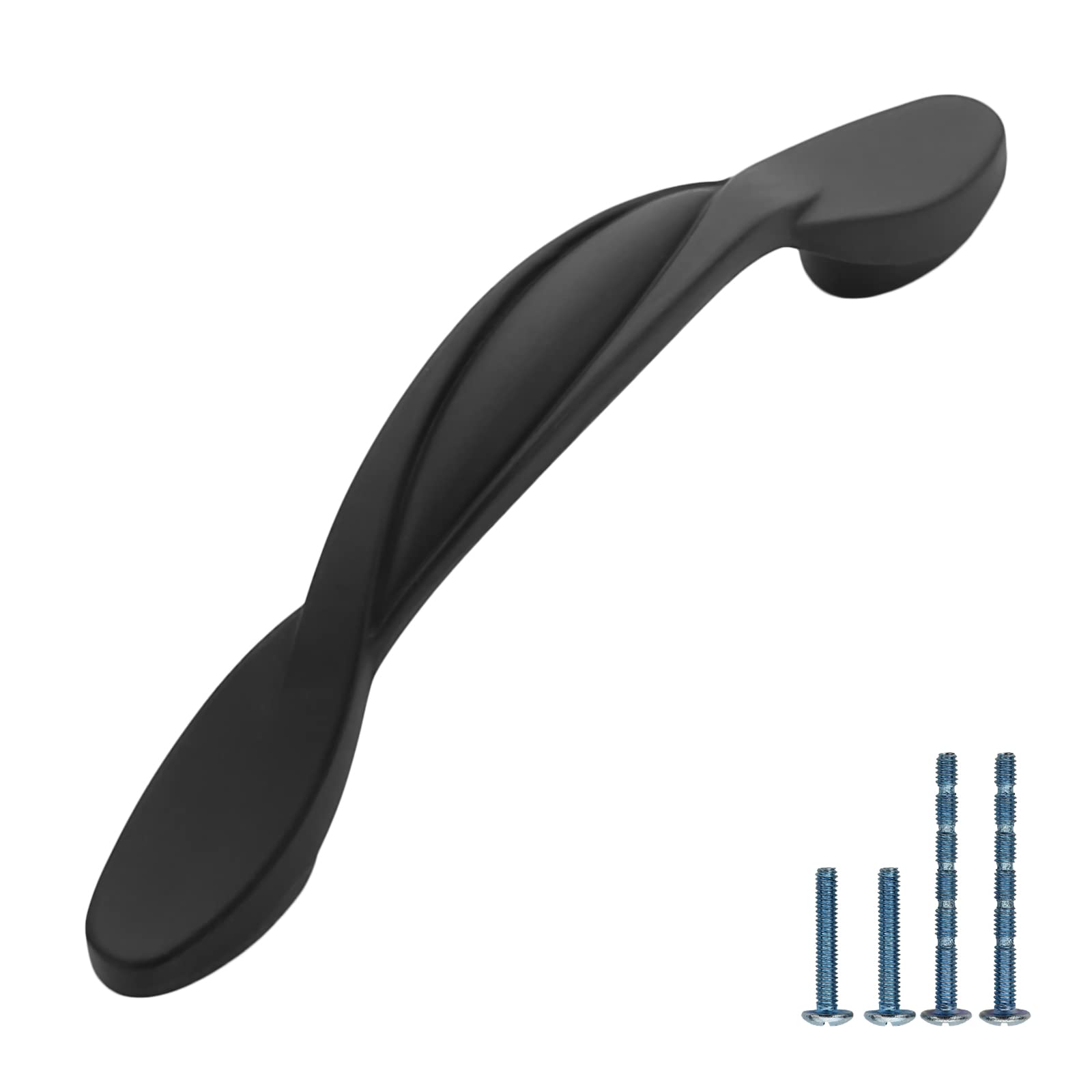 Asidrama 10 Pack 3 Inch(76mm) Matte Black Kitchen Cabinet Handles, Cabinet Pulls Kitchen Cabinet Hardware for Cupboard Drawer Handles Dresser Pulls