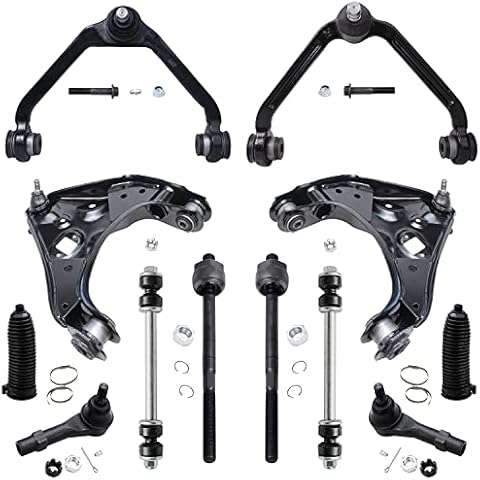 Detroit Axle - Front End 12pc Suspension Kit for Ford Explorer Ranger Mazda B2500 B3000 Mercury Mountaineer Upper Lower Control Arms Ball Joints Sway Bars Inner Outer Tie Rods -Not for Coil Spring Sus Cover