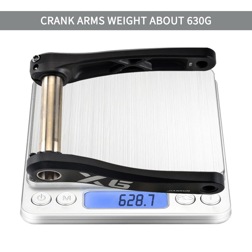 Guarnitura per Mountain Bike da 170/175 mm con Bracci Cavi integrati e Movimento Centrale BSA, Compatibile con 9, 10, 11 e 12 velocità, in Lega di Alluminio Ultraleggera.