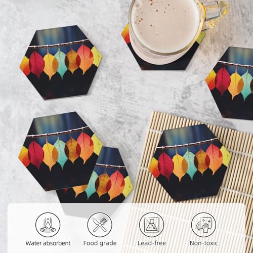 Tapis de tasse hexagonal en céramique contre les cercles d'eau