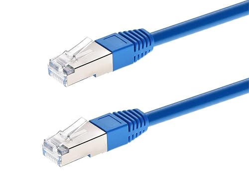 Monoprice Cat6A 5ft Blue Patch Cable Double Shielded