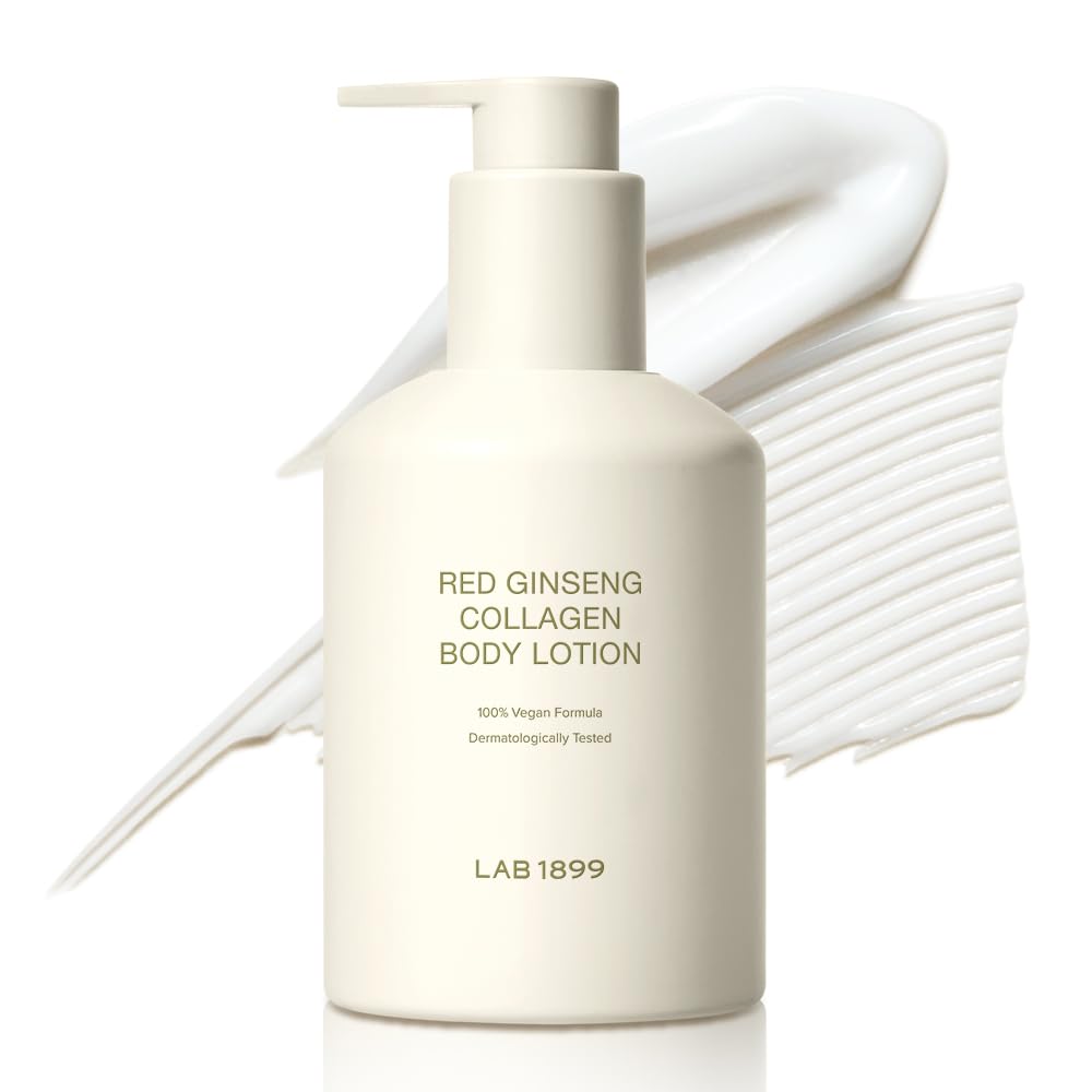 Donginbi LAB 1899 Red Ginseng Collagen Body Lotion - Glowing Body Moisturizer for Dry Skin, Vegan Neck Creams for Tightening and Firming, Korean Ginseng Skin Care Gifts for Women, 8.45 floz