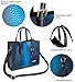 KingTo Women's Crocodile Pattern Satchel Handbags Stylish Tote Handbags crocodile purses for women 3 Pcs Set (B-blue)