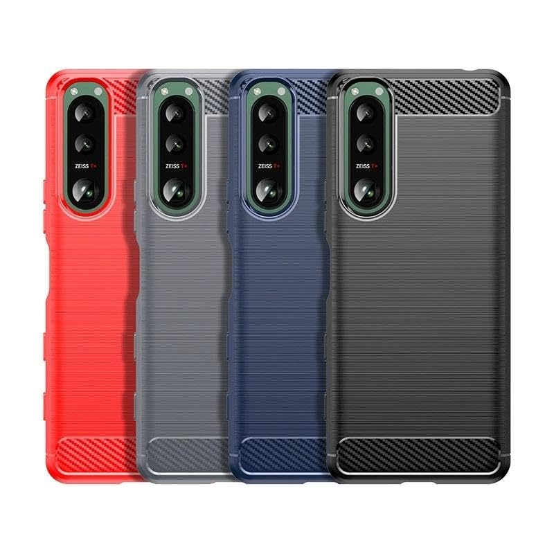 Image of Basic Case for Sony Xperia 1 II (1 2) (Carbon Fibre Blue)