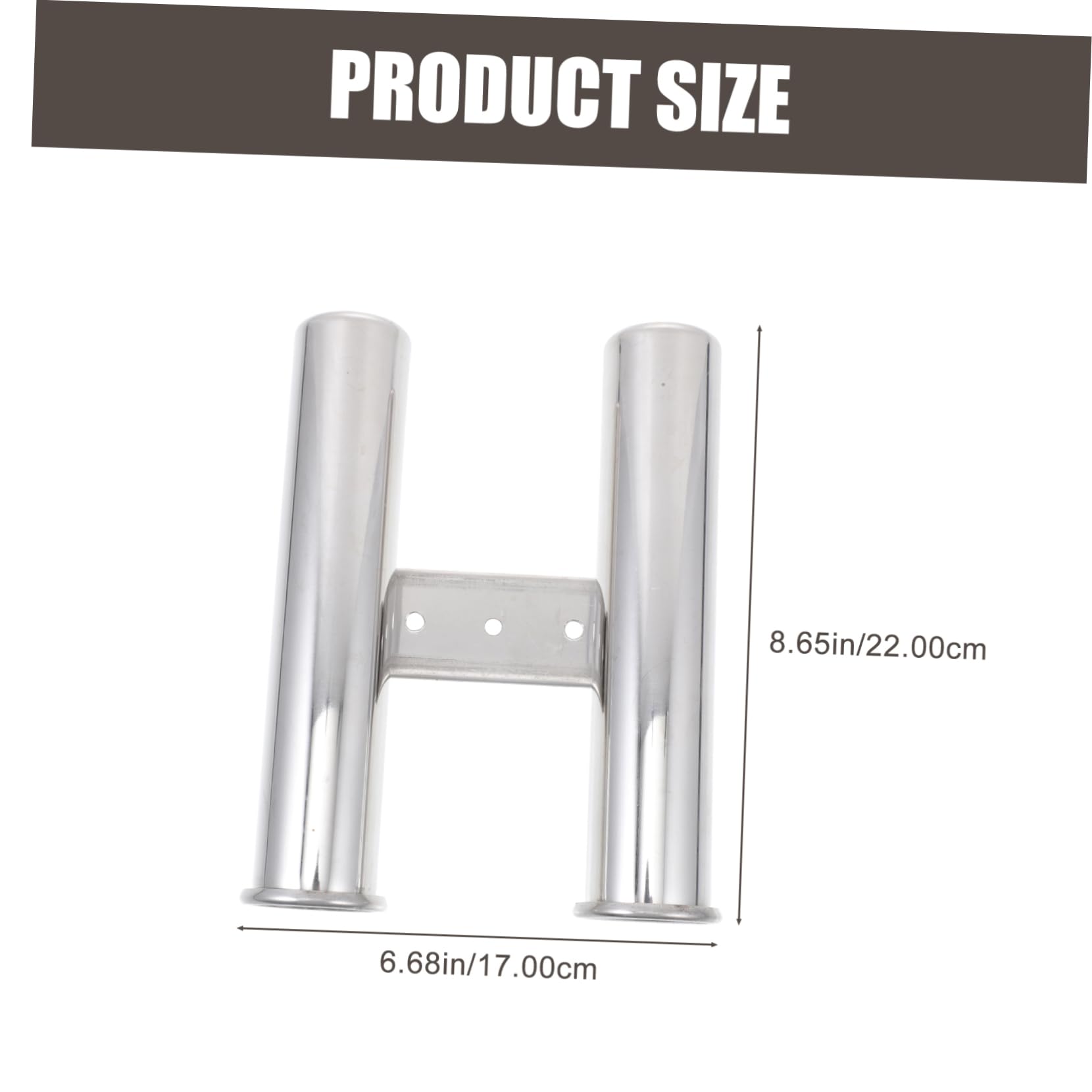 GALPADA Support De Canne à Extérieur Acier Inoxydable pour Deux Tubes Accessoire