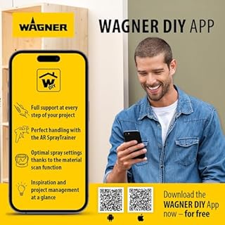 WAGNER Pistola a Spruzzo W 950 Flexio, per Vernici per Pareti (no farine minerali), Smalti e Velature, Ambiente Interno/Esterno, Resa 15 M²-5 Min, Capacità 800 Ml, 630 W, Tubo Flessibile 3.5 M