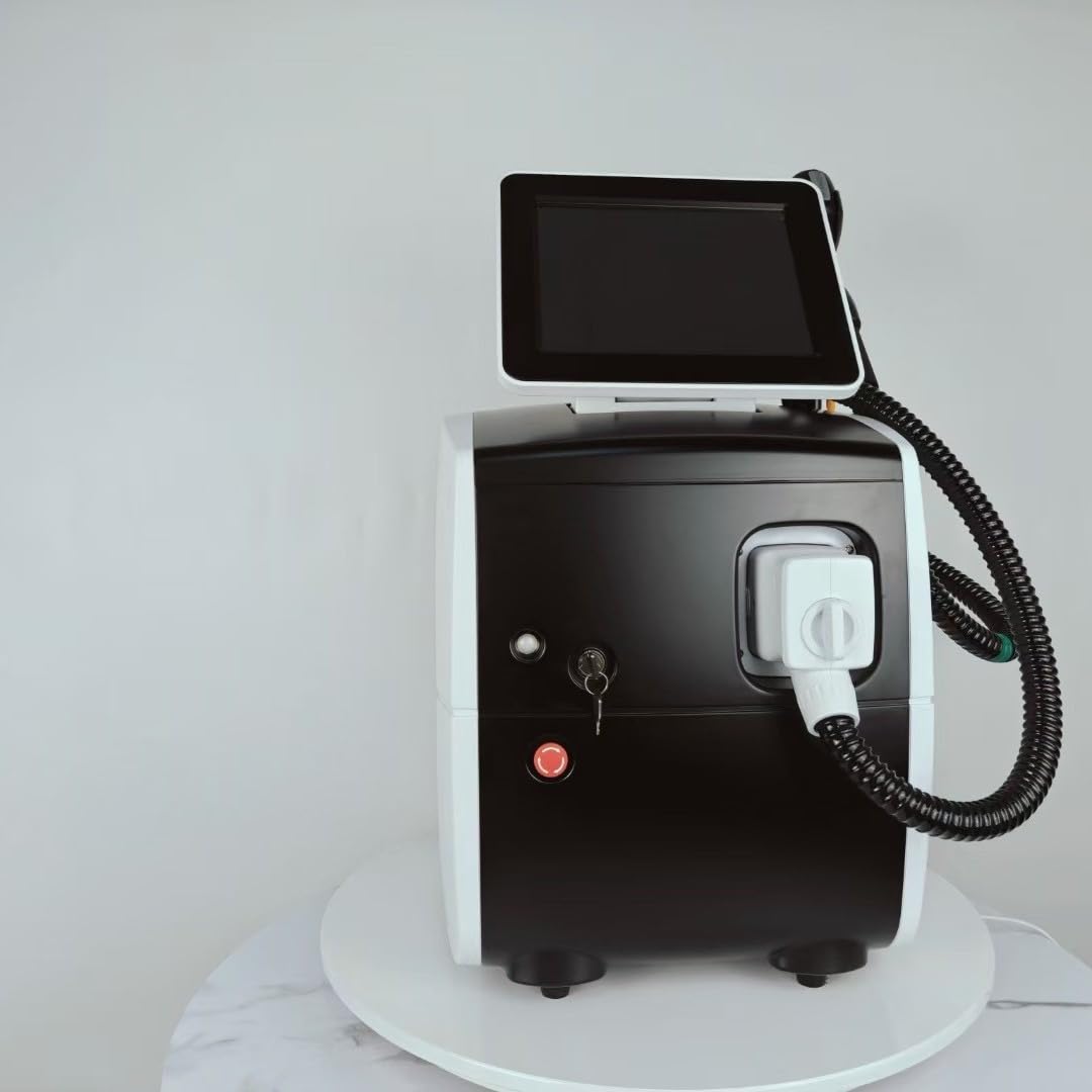 Professional Hair Removal Machine with LCD Display Screen Cooling System Black and White