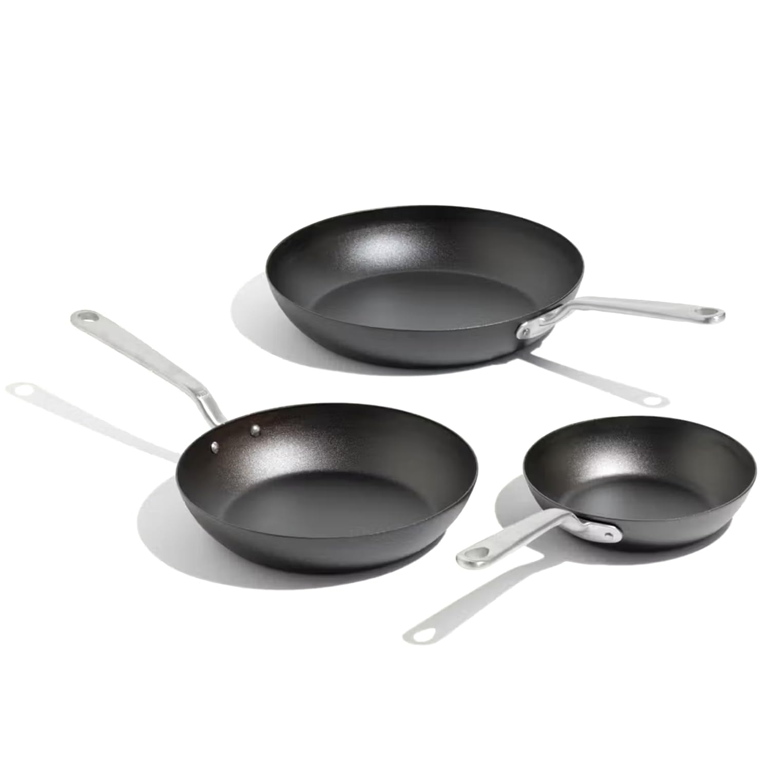 Made In 3 Piece Seasoned Carbon Steel Frying Pan Set