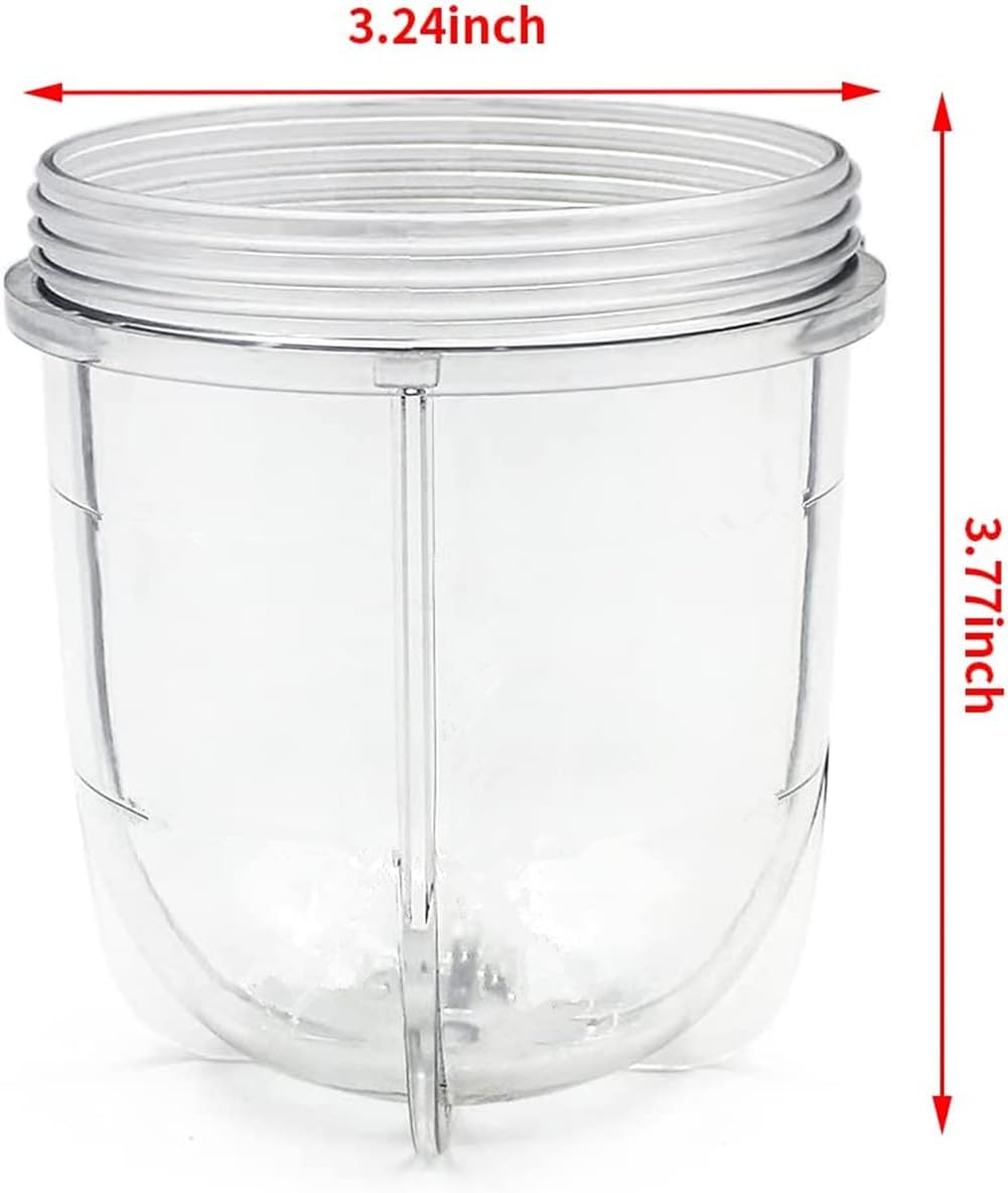 2 x 450 ml kurze Glasbecher für Magic Bullet Blender 250 W (2 x kurze Becher mit Deckel) G_APOK