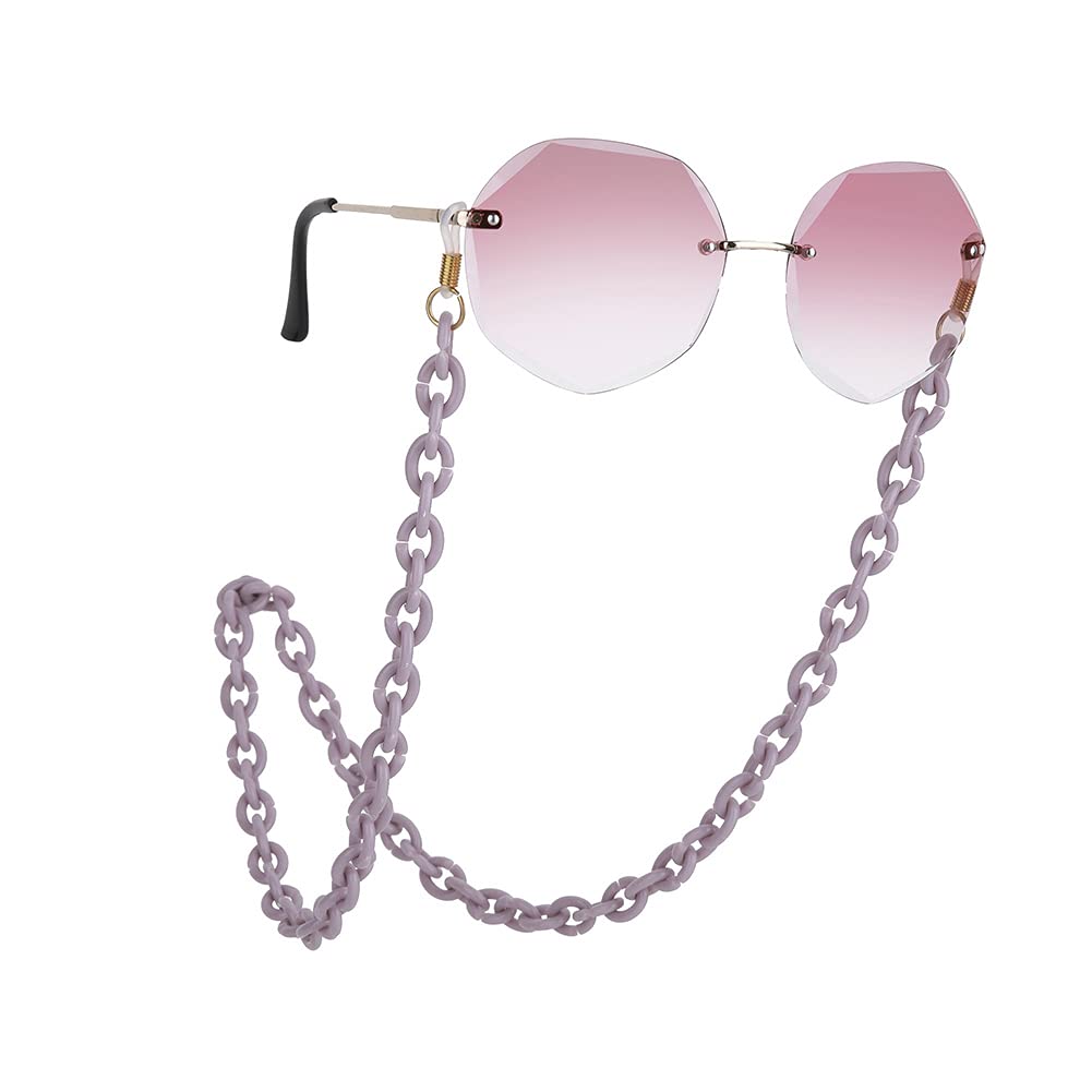 EUEAVANCadena de máscara acrílica para gafas de sol, soporte para gafas de sol para mujer, correa de retención de gafas de moda, collar y gafas