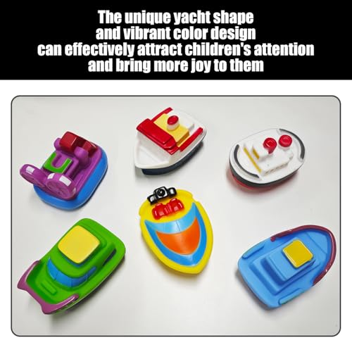 6 Stück Schwimmende Spielzeuge, 1 Stück Spielzeug-Aufbewahrungstasche, Badespielzeugboot, Badespielzeug Für Kinder, Im Wasser Schwimmendes Spielzeugboot, Badebegleiter Für Kinder