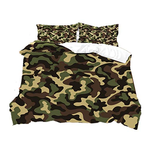 HNHDDZ 3D Resumen Arte Juego de Cama Funda Nórdica Camuflaje Leopardo Vaca Patrón de Cebra Raya Funda Nórdica y Funda de Almohada Niño Niña (Estilo 4, 220x240 cm - Cama 150 cm)