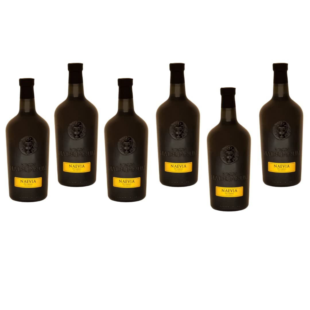 6 Bottles Italian NAEVIA 2021 Pecorino Colli Aprutini IGT Vino Macerato by Vinum Hadrianum | Color Ambra (Orange Wine) | Affinato in Anfore di Argilla - (Each Bottle 750 ml)