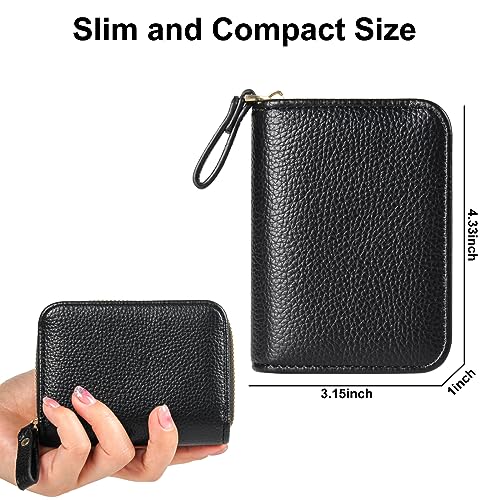 Image of Credit Card Wallet, RFID Card Case Wallet, Zipper Card Cases Holder for Men Women, RFID Blocking, KeyChain Wallet, Compact Size Card Organizer Case for Women