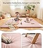 Mallify Foldable Baby Play Mat, 50''x50'' Waterproof Thicken Foam Vegan Leather Playpen Mat for Infants and Toddlers, Portable Baby Mat for Floor, Pink #4