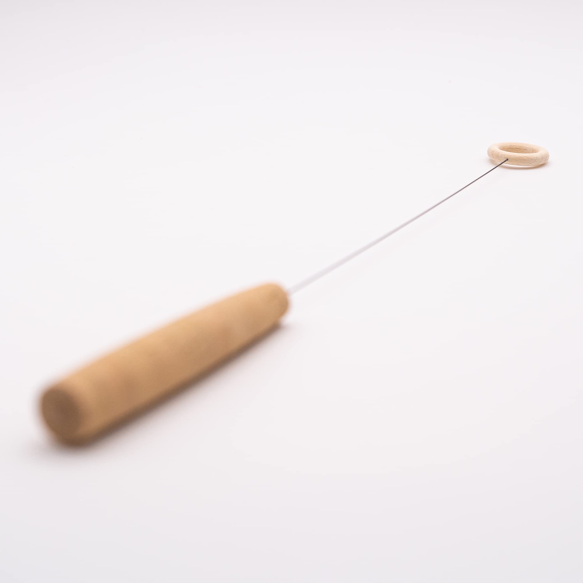 AURON Tensor Einhandrute Korkgriff mit Holzring, 43cm, Ultraleicht & sensibel nur 17g, inkl Transportrolle und Anleitung, Handgefertigt in Deutschland