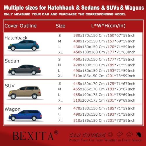 Image of Car Cover Waterproof Full Car Cover for Automobiles All Weather Windproof Snowproof UV Protection