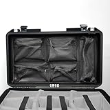 LAFENLIN Lid Organizer for Pelican 1510 Case, 5 Mesh Pockets Storage Organizer, Fits Camera Cases, Diving Dry Boxes, Hard Cases & Toolboxes – Includes Screws & Hook and Loop Strap, Durable, Shockproof