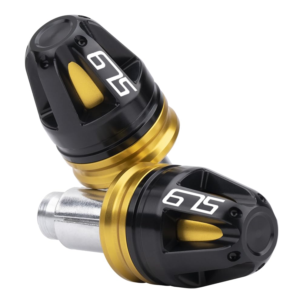 Bouchons d'extrémité de guidon universels pour moto pour Street Triple 675 2007-2017 Street Triple 675R 2009-2017 Embouts de guidon pour accessoires de moto (or)