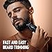 King C. Gillette Cordless Beard Trimmer Kit for Men, Electric Razor for Men with Lifetime Sharp Blades, Includes 3 Interchangeable Hair Clipper Combs, Gifts for Men, 2 Pin UK Plug