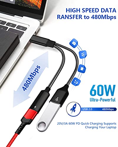 Adaptador USB C OTG con alimentación de 60W evita cortes de energía en Samsung S20 y Chromecast 6
