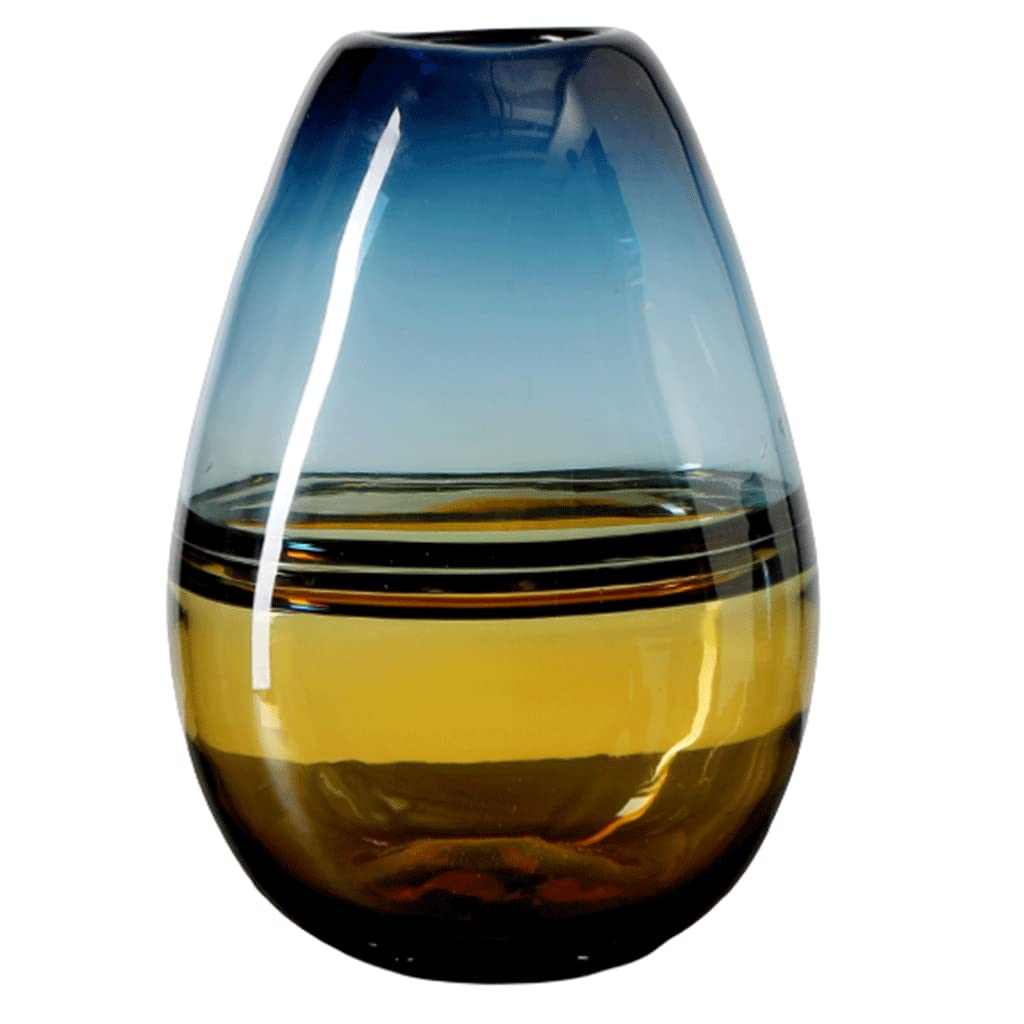 Ngdfgr As Known Fashion Hydroponic Flowers Vase,Gradient Glass Vases Creativity Hand Blown Swirl Glass Bulb Flower Vase Soft Decoration Art For Home Decoration (11.2),11.2