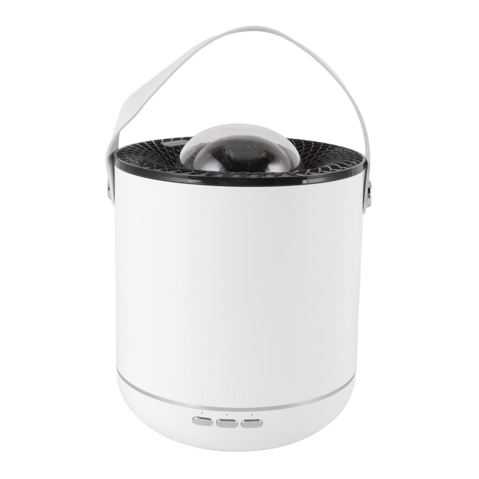 Humidificador con lámpara de proyector de 450 ml, difusor ultrasónico de aceites esenciales con rotación dinámica 360, luz nocturna, luz de respiración suave y protección contra (Blanca)