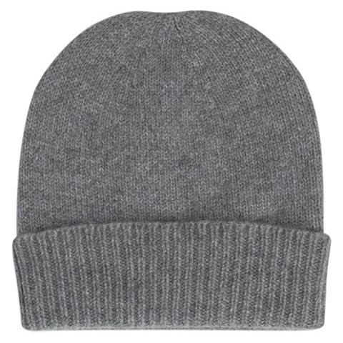 Gamble & Gunn Designer 100% Scottish Pure Cashmere Beanie Hat. Naturally Soft and Warm Autumn Winter Hat. One Size Fits All Unisex Design, Fashionable Accessory (Grey) Cover