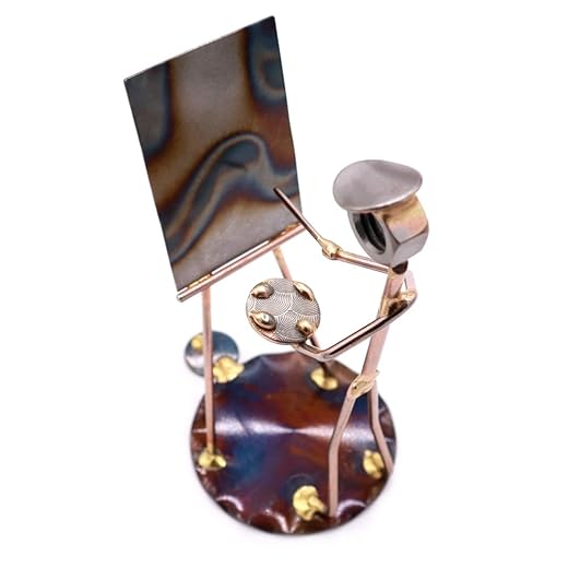 Artist Man Collectible Handmade Metal Art Figurine, Desk Accessories, Trophy, Boss Gift, Office Décor, Business Professional