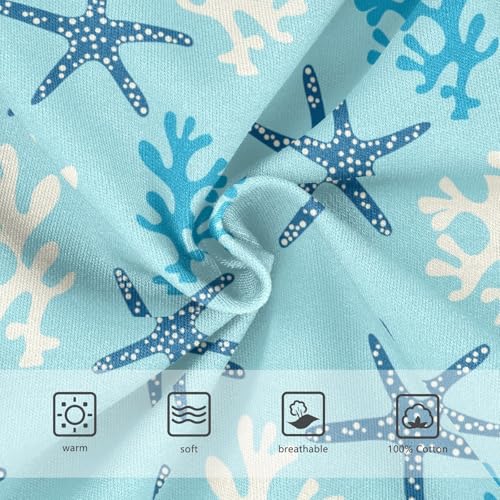 visesunny Boys Potty Training Underwear Coral Starfish Blue Breathe Cotton Briefs Size 2T-8Y for Toddler3